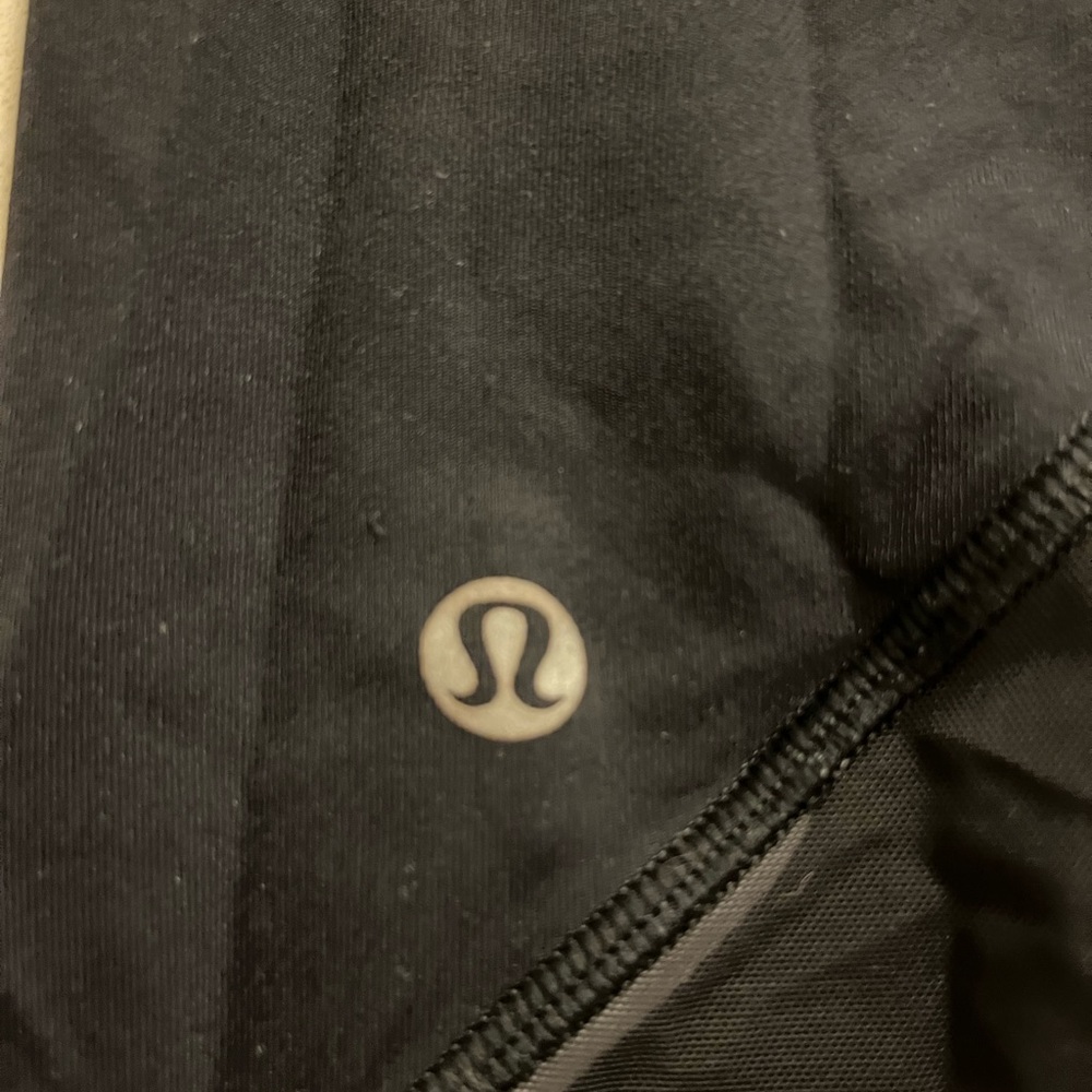 Lululemon running leggings size 4 black with mesh
